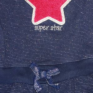 Koala Kids Dresses - *B2G1* Baby Navy Long Sleeve Star Dress Koala Kids Dresses - *B2G1* Baby Navy Long Sleeve Star Dress